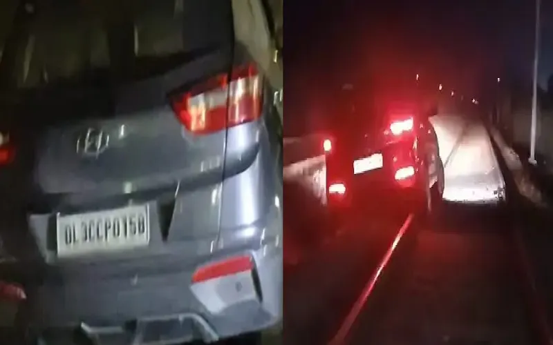 अमरोहा : नशे में धुत युवक ने रेलवे ट्रैक पर दौड़ाई कार, मालगाड़ी 40 मिनट रोकी गई...बड़ा हादसा होने से टला