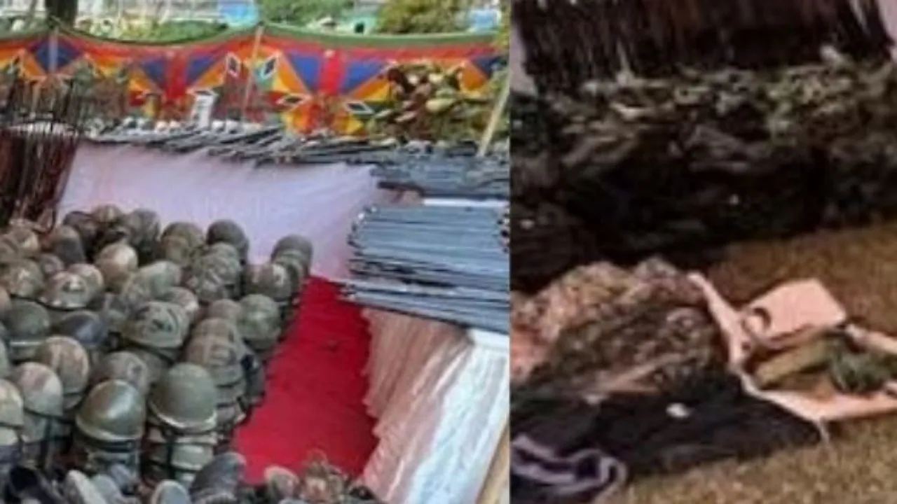 मणिपुर में लोगों ने गोलाबारूद और हथियारों का जखीरा किया सरेंडर, सात दिन का मिला था समय 