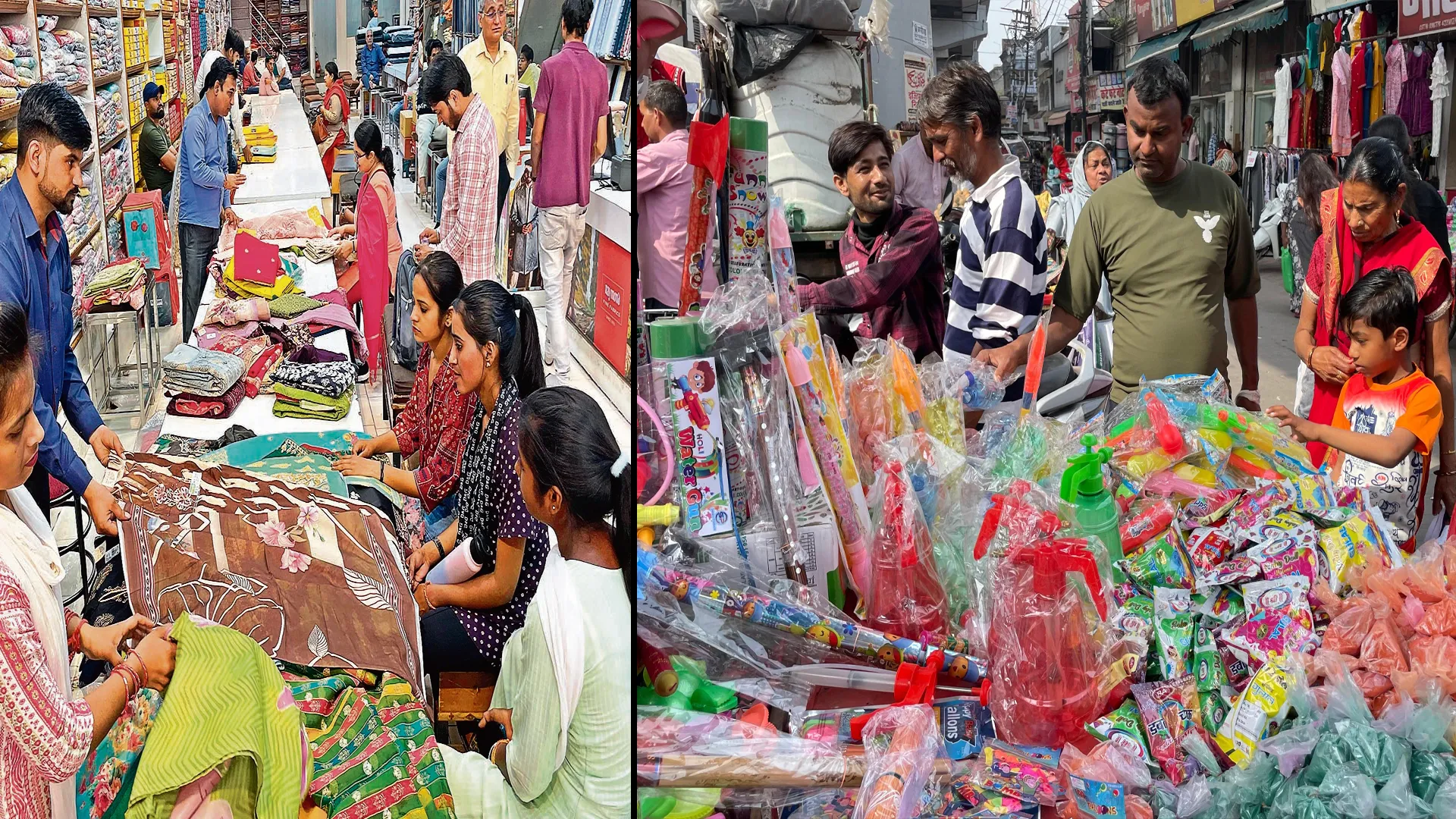 Bareilly: होली पर बाजार गुलजार...तीन सौ करोड़ से अधिक के कारोबार का अनुमान