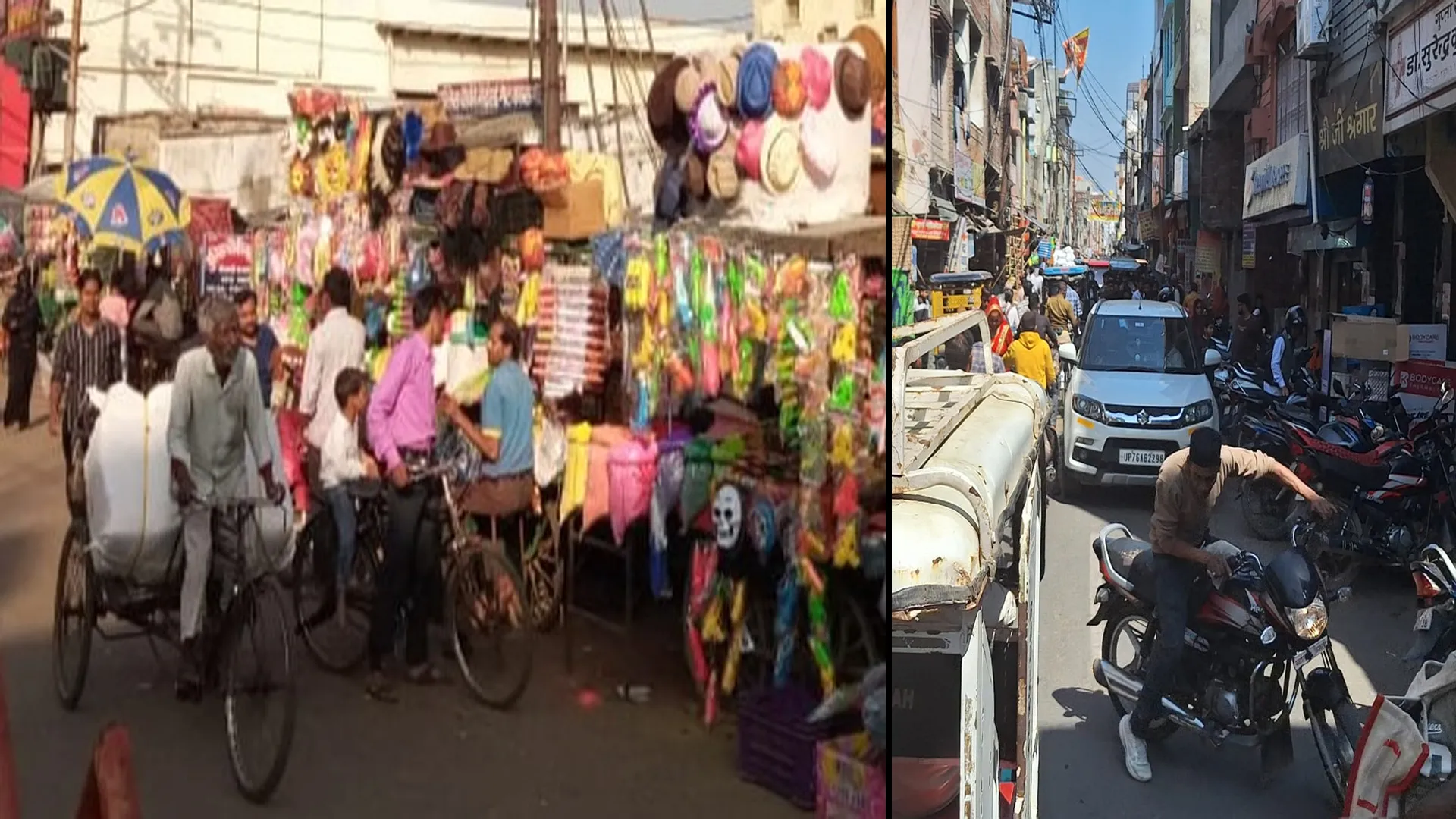 कासगंज : बाजारों पर चढ़ रहा होली का शबाब, भीड़भाड़ से जाम के हालात