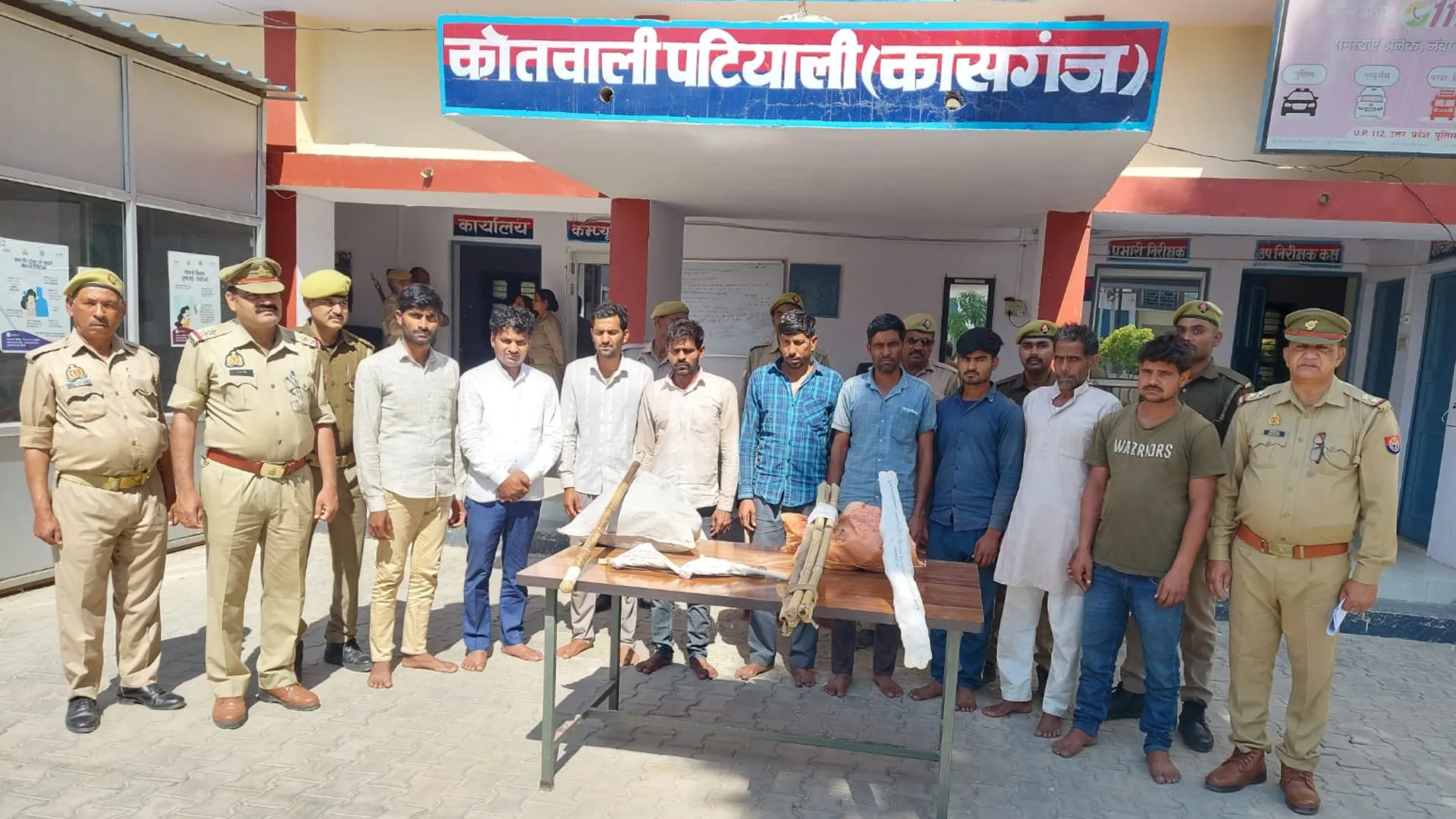 कासगंज : जानलेवा हमला और मारपीट के मामले में नौ गिरफ्तार