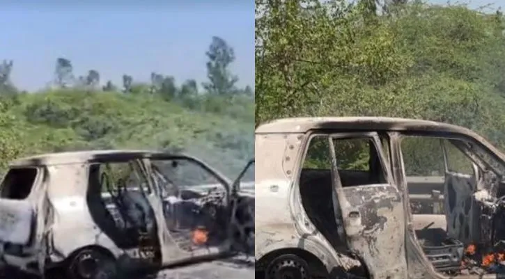 Bareilly: चलती कार बनी आग का गोला, परिवार ने कूदकर बचाई जान! 