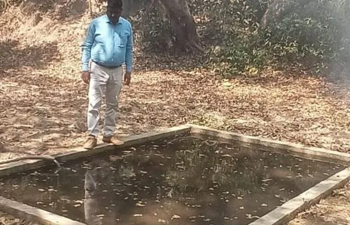 लखीमपुर खीरी: भीषण गर्मी में वाटर होल बुझाएंगे वन्यजीवों की प्यास