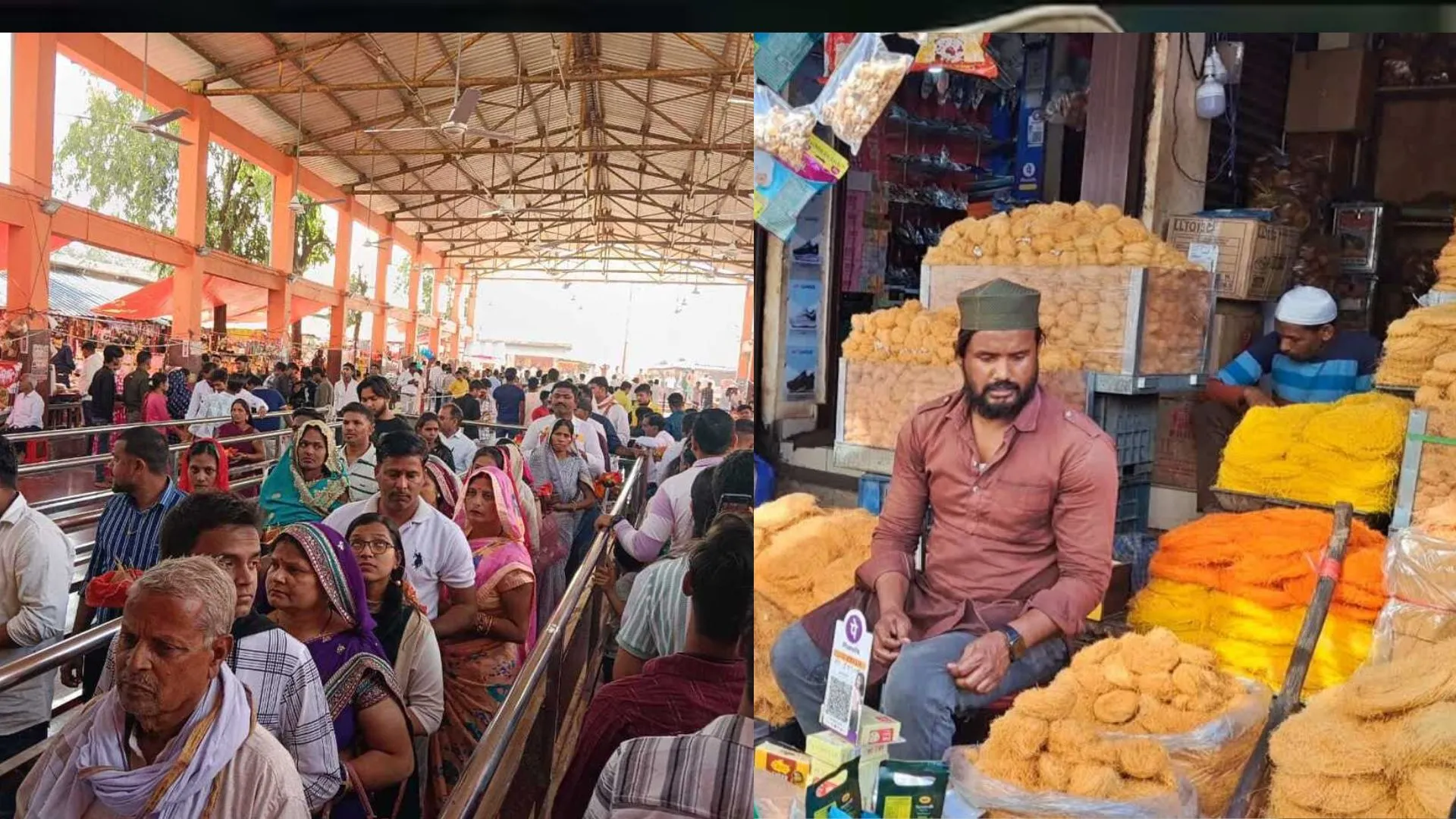 UP News: नवरात्रि पर मंदिरों में भारी भीड़, ईद के त्योहार से बाजारों में रौनक 