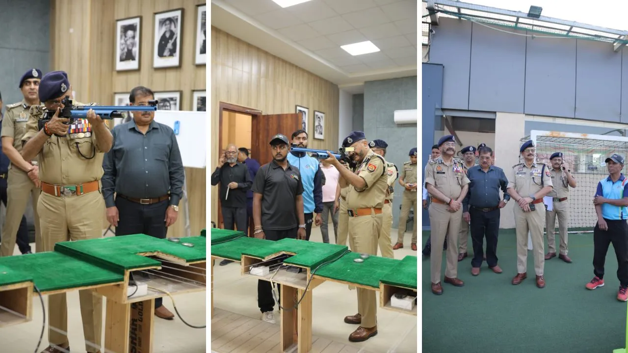 कानपुर कमिश्नरेट के चार साल पूरे; DGP प्रशांत कुमार ने TSH के शूटिंग रेंज में की निशानेबाजी, बोले- जिले में ऐसे केंद्र बनने चाहिए...