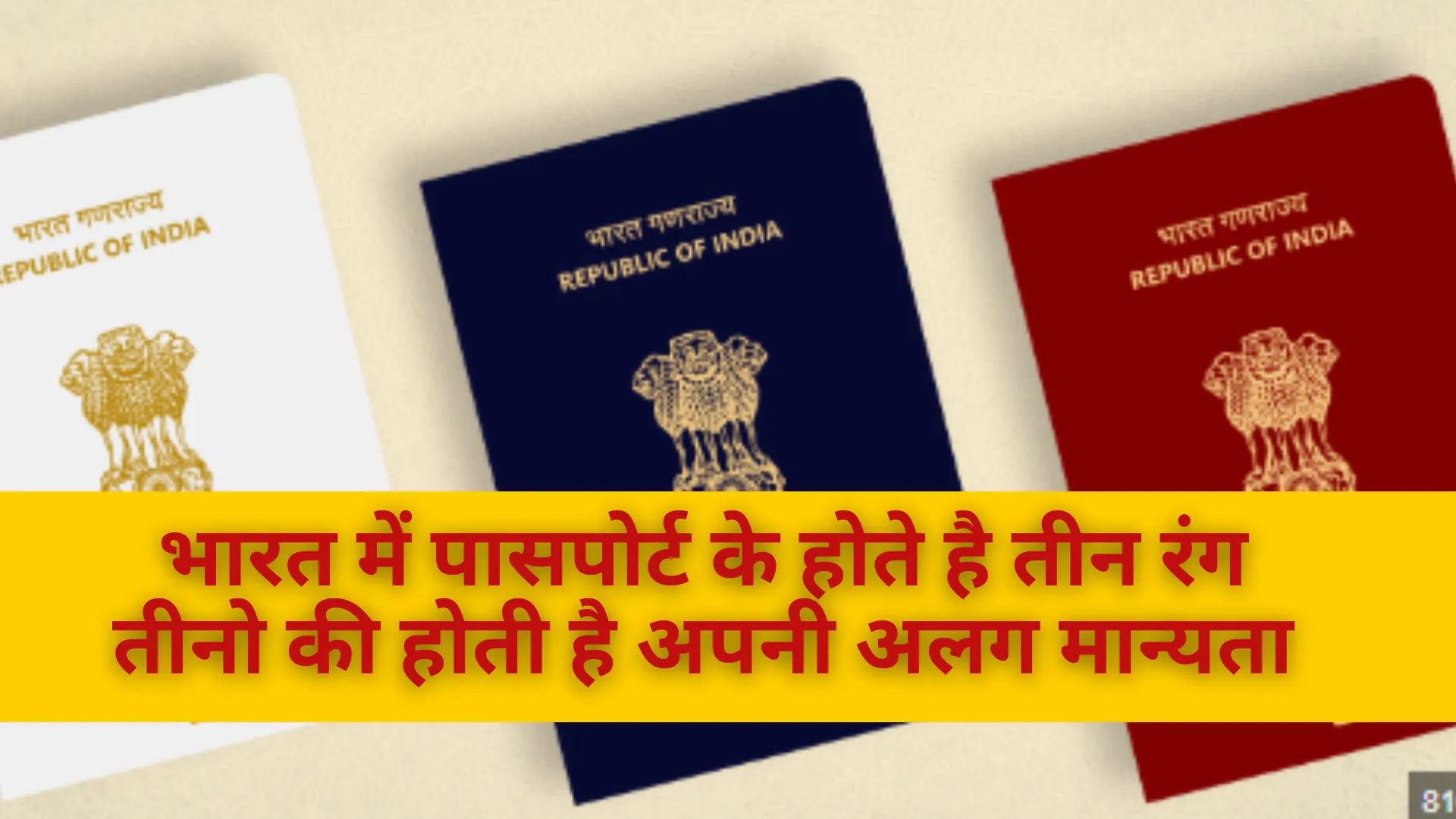 भारत में पासपोर्ट के होते है तीन रंग, तीनो की होती है अपनी अलग मान्यता 