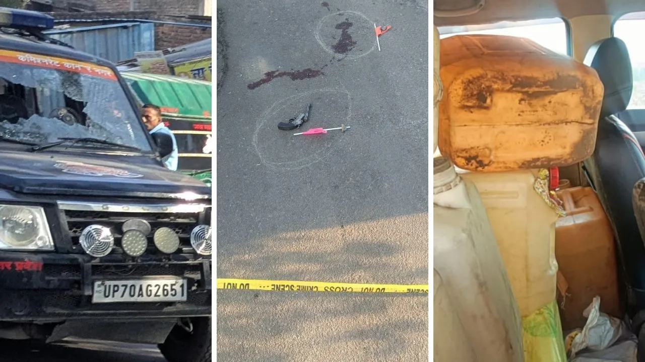 कानपुर में पुलिस की बदमाश से मुठभेड़...एक के पैर में लगी गोली, गिरफ्तार; खड़ी गाड़ियों से डीजल-पेट्रोल लूट लेते थे...