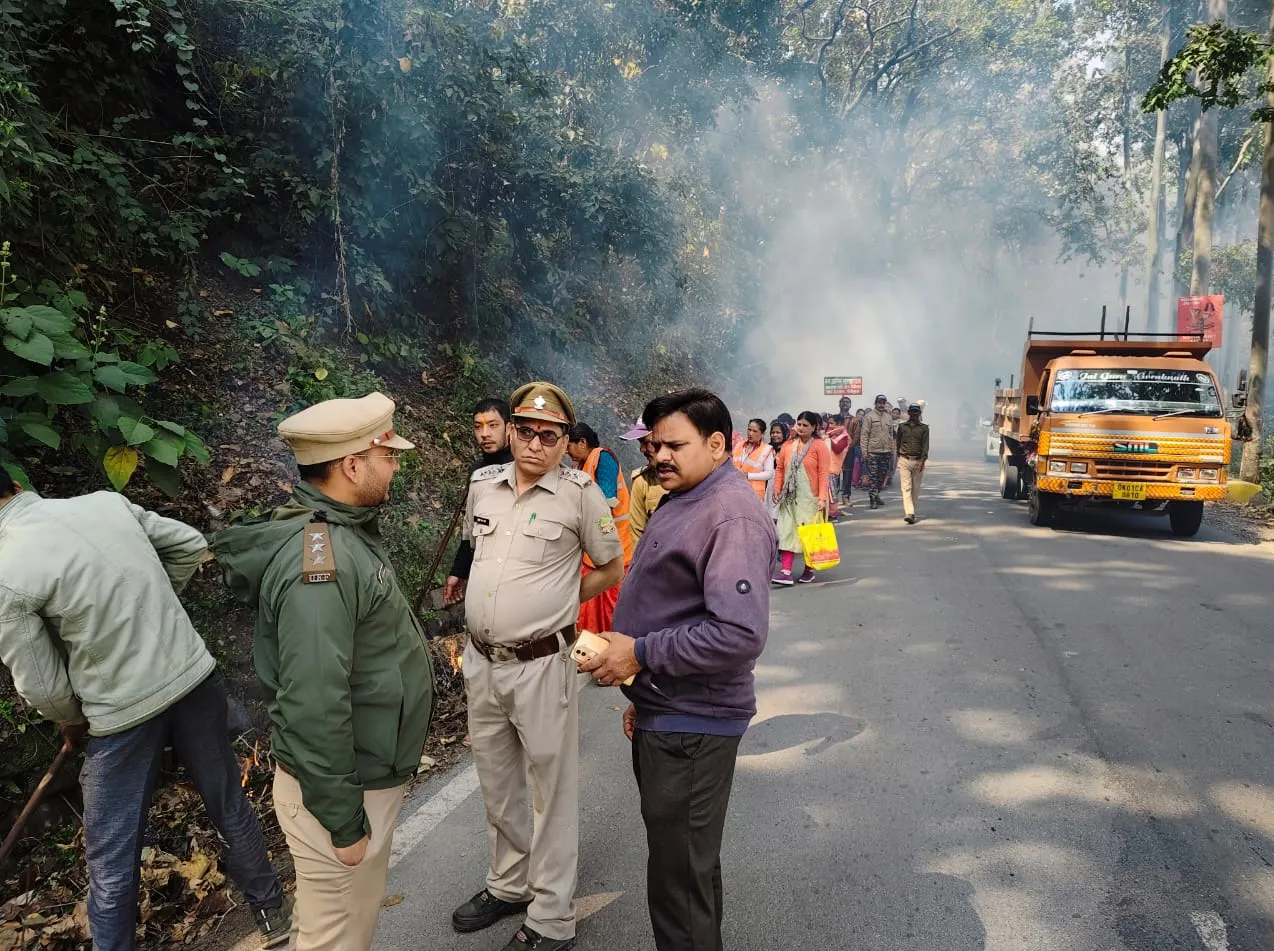 वनाग्नि रोकथाम को लेकर वन विभाग की फायर ड्रिल 