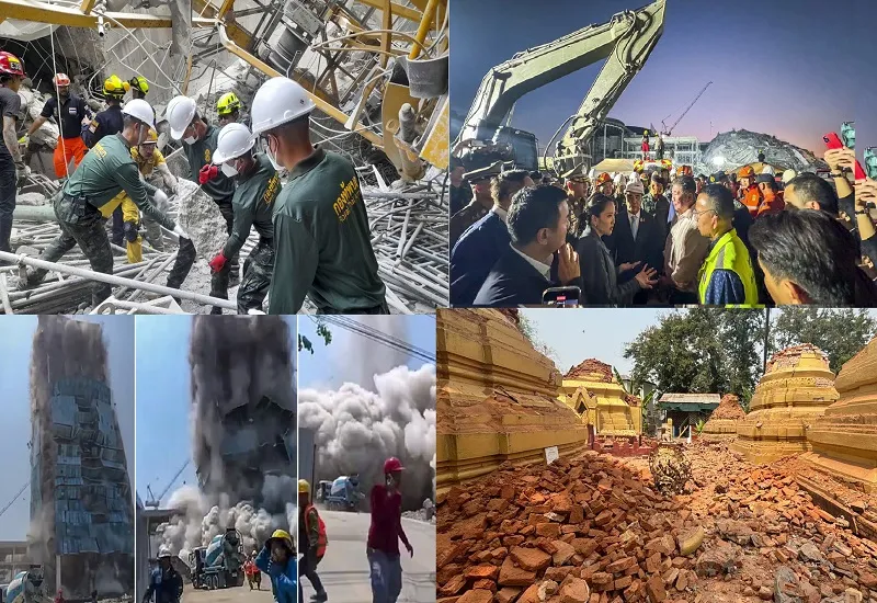 Myanmar Earthquake : भूकंप से तबाह हुआ म्यांमार, अब तक 1000 से अधिक लोगों की मौत..2376 अन्य घायल