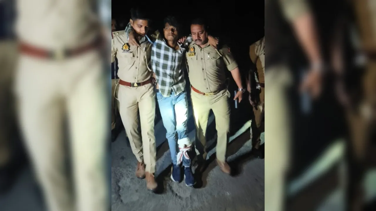हमीरपुर में पुलिस की बदमाशों से मुठभेड़...मुख्य आरोपी के पैर में लगी गोली, दो गिरफ्तार; तमंचे के बल पर की थी लूटपाट