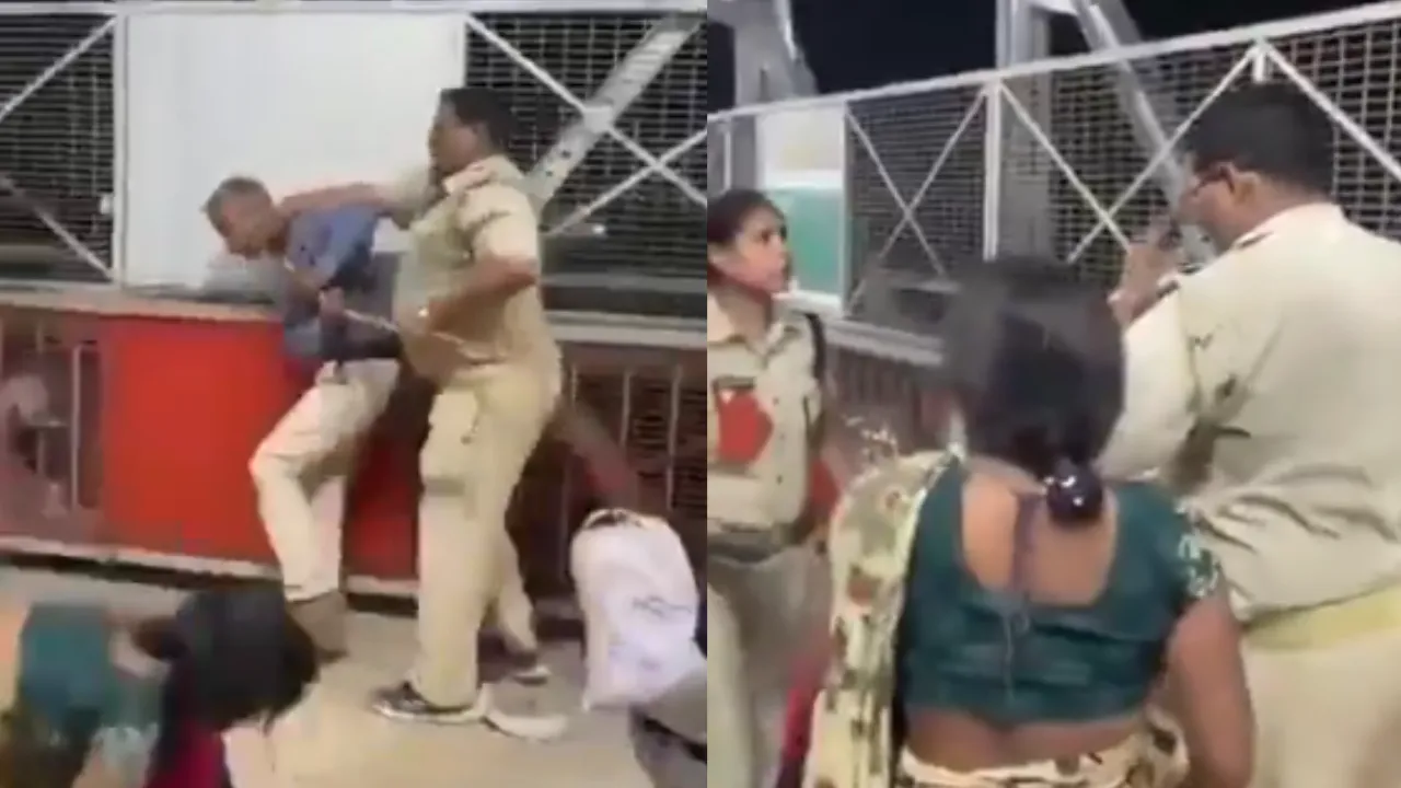 Video: चारबाग रेलवे स्टेशन पर पुलिसकर्मी की दबंगई, बच्चे को मारा डंडा, हुआ बवाल