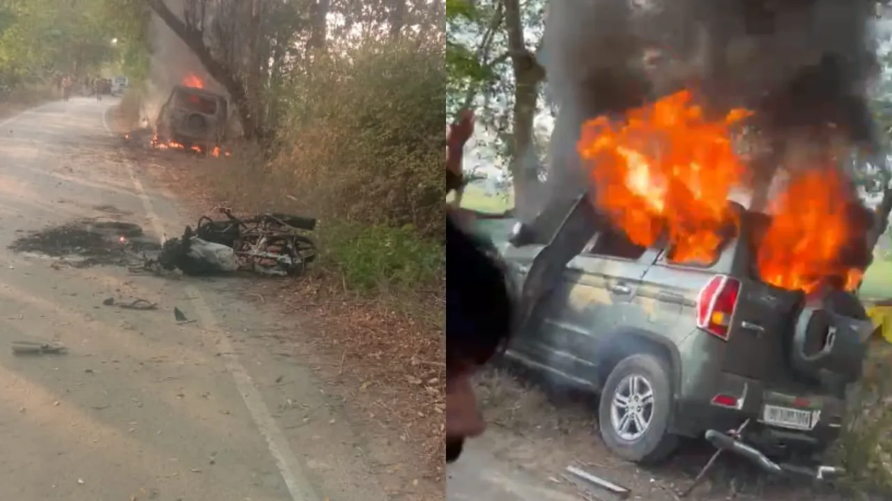 होली पर बड़ा हादसा : दुर्घटना कर भाग रही गाड़ी की टक्कर से दो बाइकों में लगी आग, जिंदा जले चार लोग 