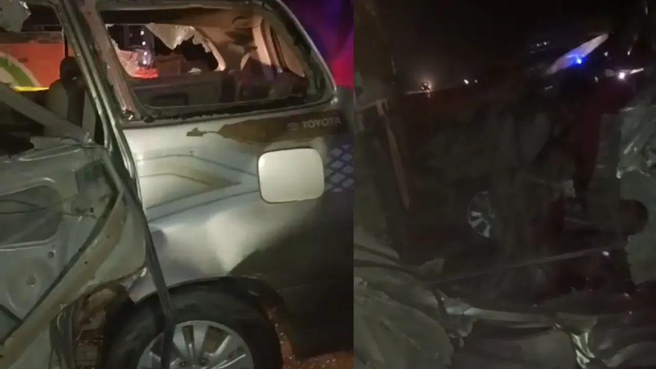 बहराइचः खड़ी ट्रक में जा घुसी कार, एक बराती की मौत, छह अन्य घायल