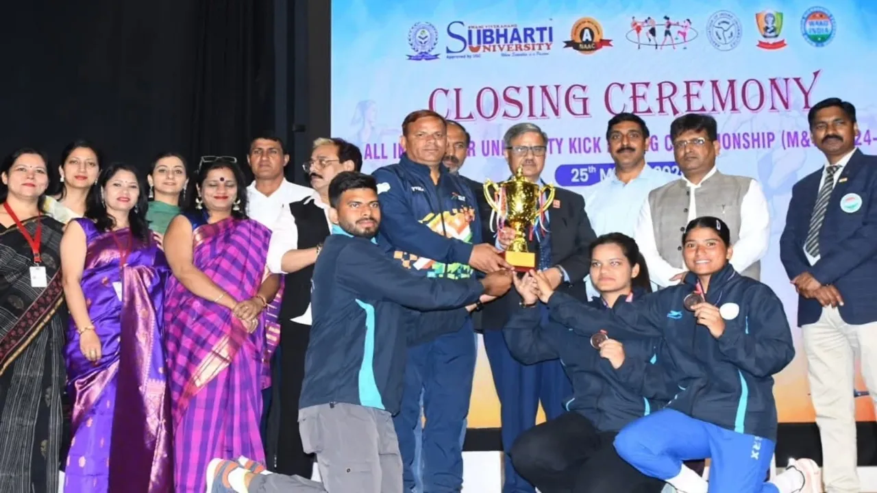 All India Kick Boxing Championship : किक बॉक्सिंग इंटर यूनिवर्सिटी प्रतियोगिता में चैम्पियन बना विश्वविद्यालय