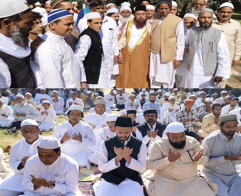 Eid al-Fitr 2025 : संभल ईदगाह में नमाज अदा कर दी मुबारकबाद, नमाजियों पर बरसाए गए फूल...सुरक्षा के कड़े इंतजाम 
