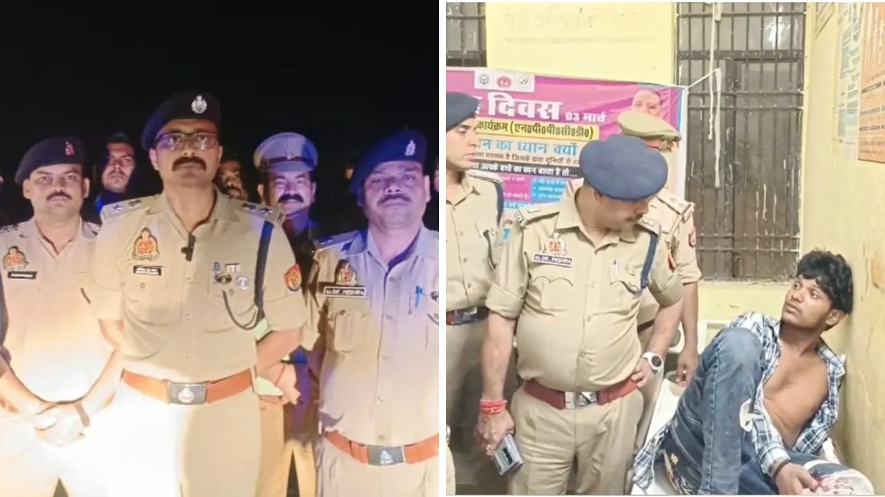 Auraiya: 25-25 हजार के दो इनामी मुठभेड़ में गिरफ्तार, दिलीप हत्याकांड में चल रहे थे फरार, आरोपियों के पैर में लगी गोली