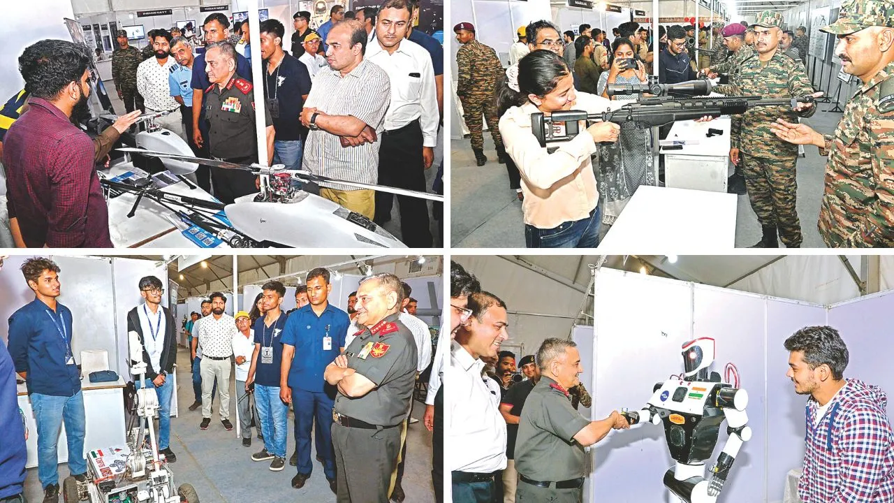 Kanpur: टेककृति में दिखा भविष्य की रक्षा तकनीक का जलवा, वायस कमांड रोबोट और हर परिस्थिति में चुनौती लेता ड्रोन रहा आकर्षण का केंद्र