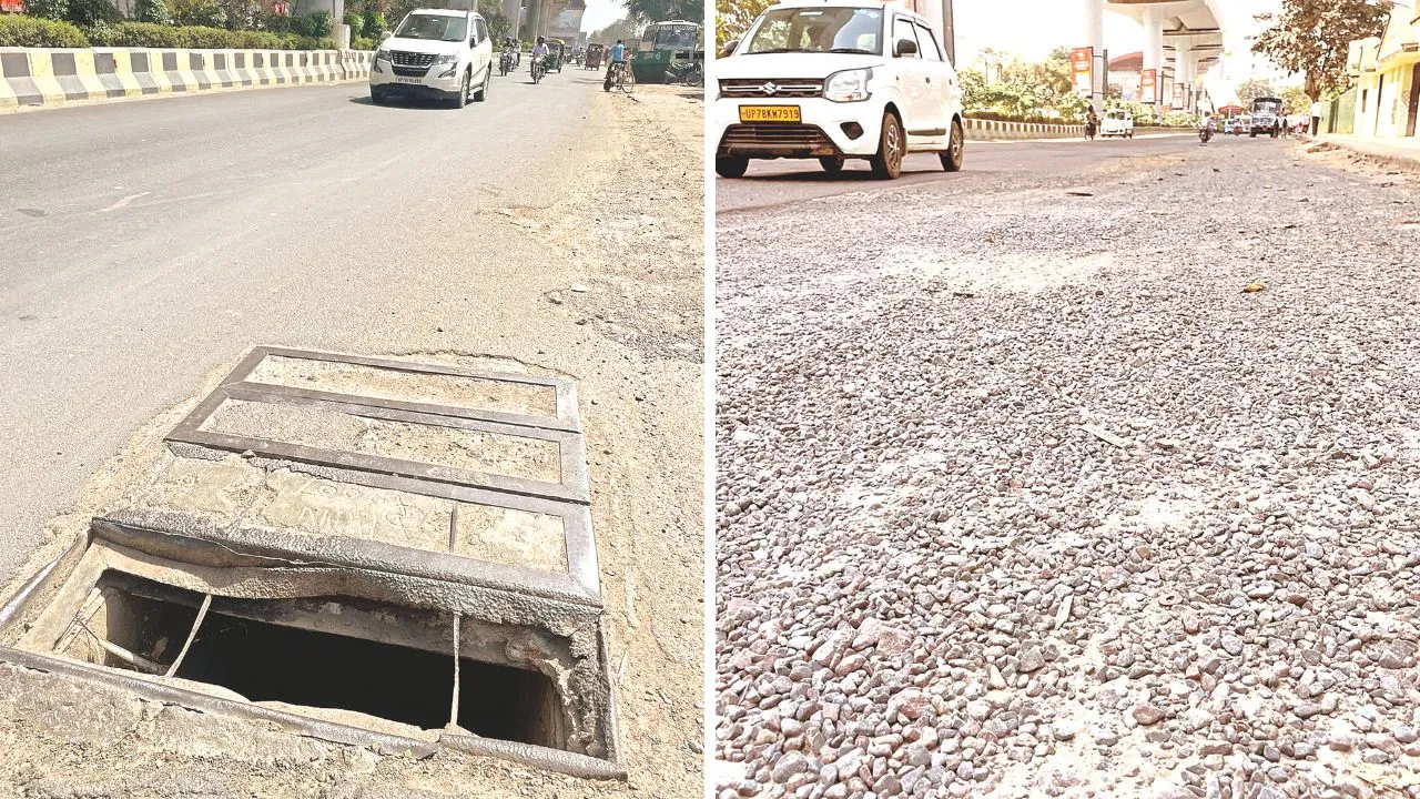 Kanpur: जीटी रोड पर गाड़ी चलाना तो जान हथेली पर लेकर ही आना, सड़क पर बेशुमार गड्ढे, दे रहे हादसों को दावत