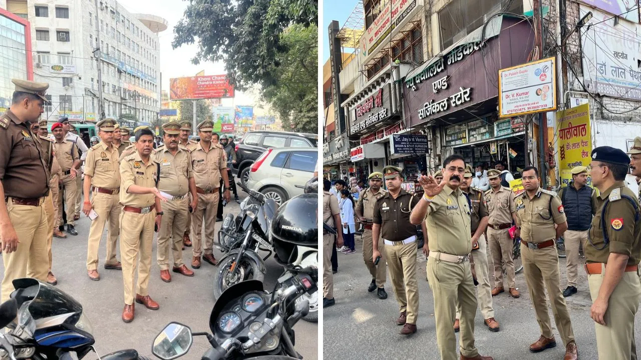 Kanpur में डीसीपी ने किया निरीक्षण, सड़क पर खड़े वाहनों और अतिक्रमण पर कार्रवाई के दिए निर्देश