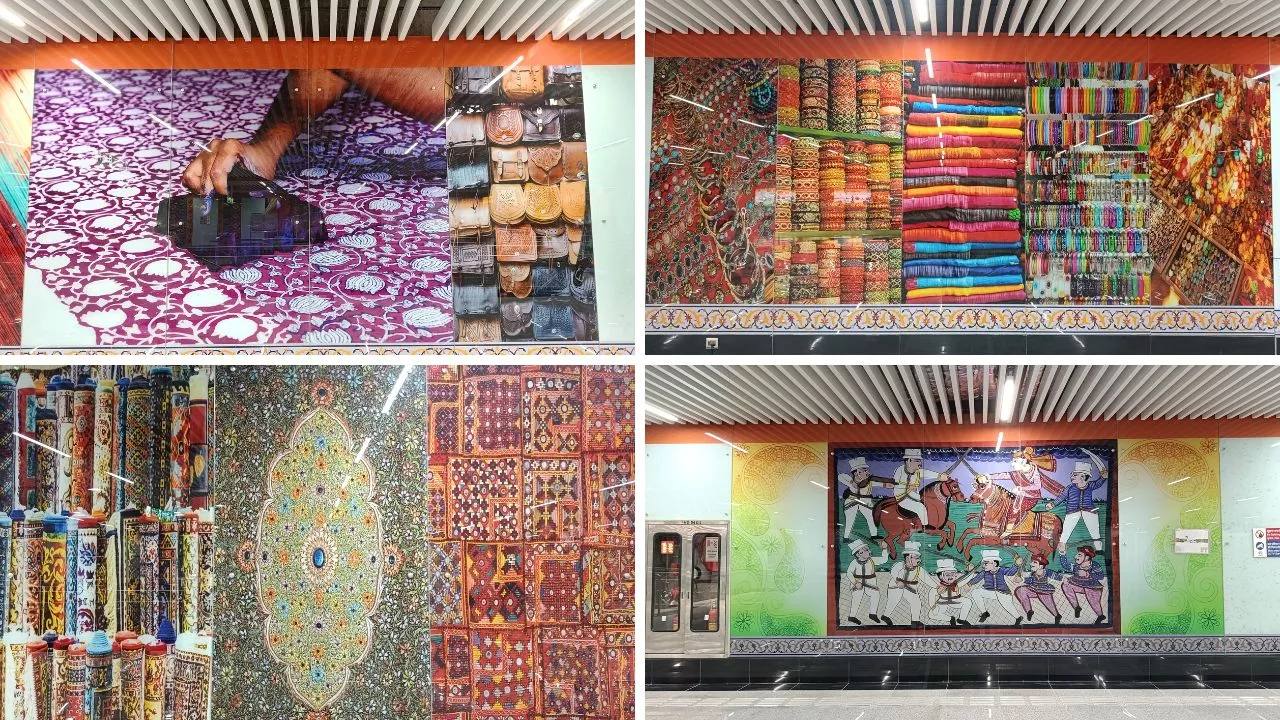 चुन्नीगंज से सेंट्रल तक पांचों अंडरग्राउंड मेट्रो स्टेशनों पर लगे आर्टवर्क, Kanpur के अतीत और वर्तमान की मिली झलक 