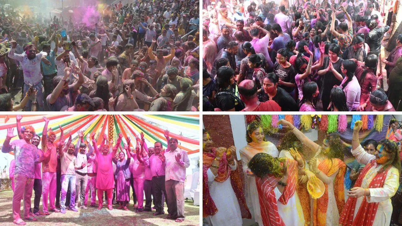 Kanpur में धूमधाम से मनाई गई होली, मस्ती में झूमे लोग, एक-दूसरे पर खूब लगाया रंग और गुलाल, यहां देखें- PHOTOS 