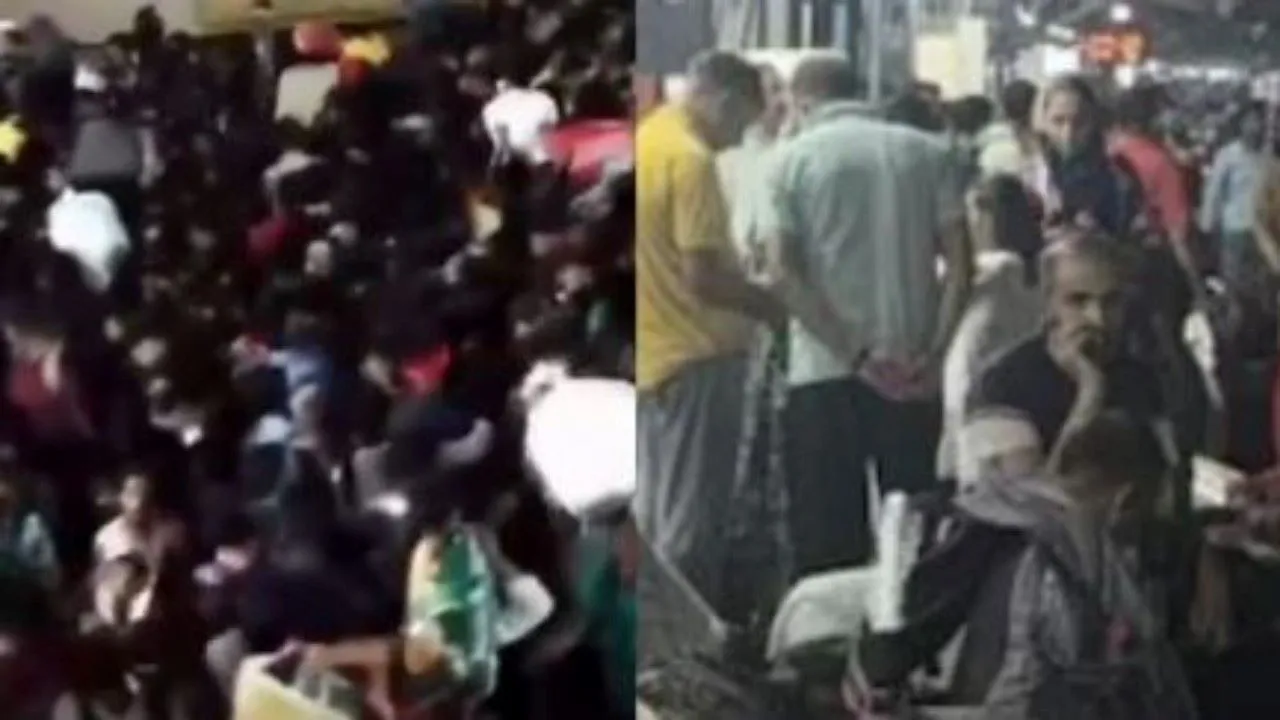 नई दिल्ली रेलवे स्टेशन पर कई ट्रेनें लेट, जमा हुई भीड़, पुलिस ने कहा- भगदड़ जैसे बने हालात, रेलवे ने किया इनकार