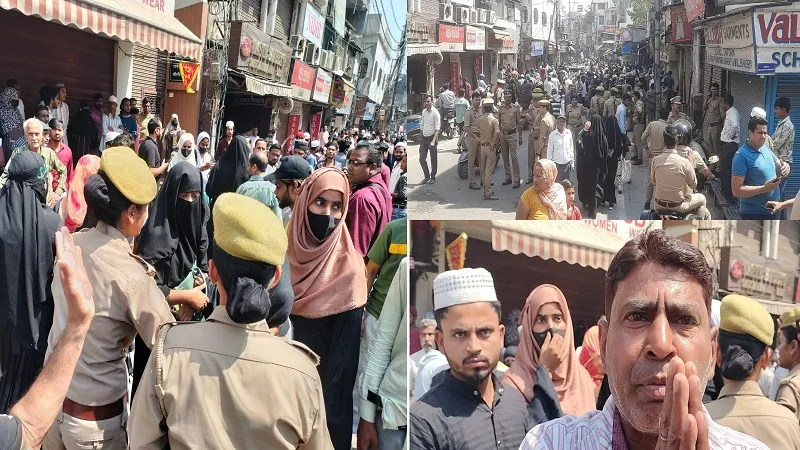 मुरादाबाद : नगर निगम की टीम ने अवैध अतिक्रमण के खिलाफ चलाया अभियान, दुकानदारों और पुलिस के बीच हुई तीखी नोकझोंक 