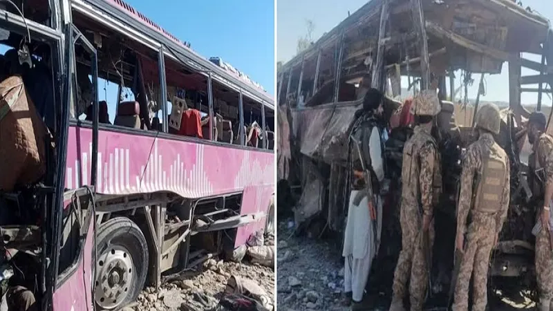 पाकिस्तान में सुरक्षाबलों की बस आतंकवादी हमला, 7 लोगों की मौत...BLA ने किया 90 जवानों की मौत का दावा