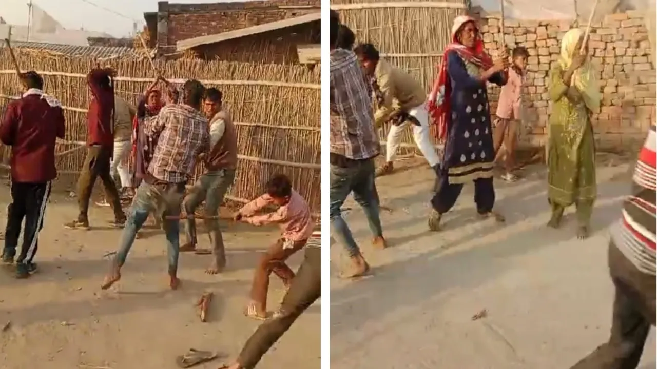 Bahraich News : बच्चों के विवाद में बड़े भिड़े, जमकर चली लाठियां