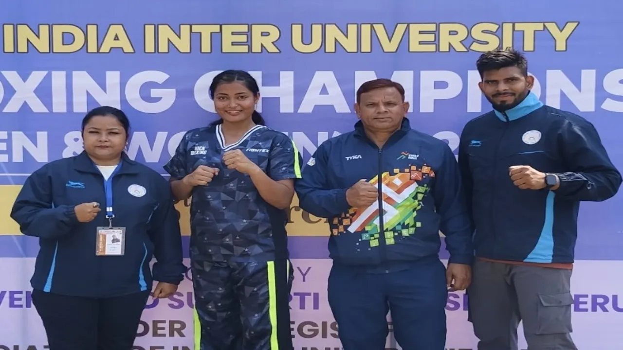 Ayodhya News : अजहर एवं प्रीती ने ऑल इंडिया किक बॉक्सिंग इंटर यूनिवर्सिटी प्रतियोगिता में जीता गोल्ड