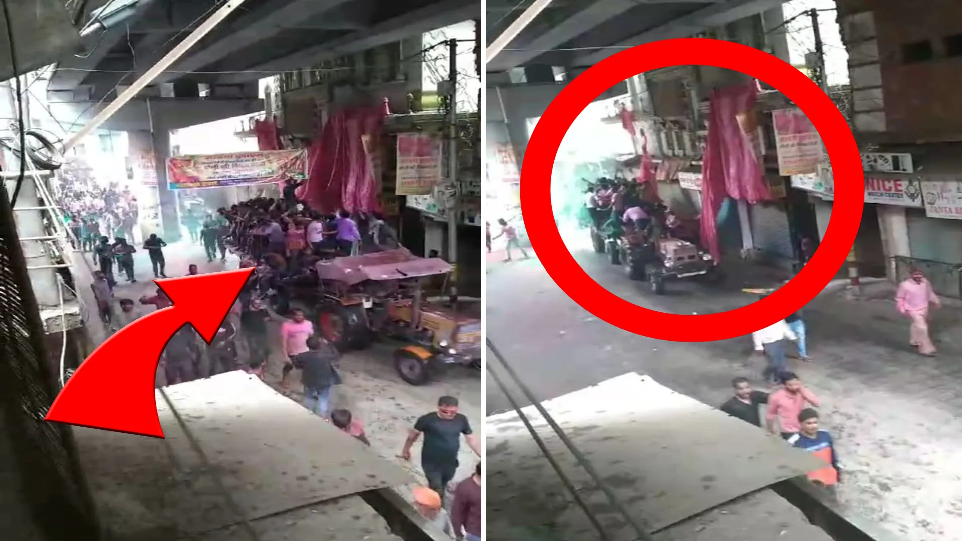 Bareilly: वीडियो वायरल... राम बरात के दौरान कुतुबखाना मस्जिद पर ढका तिरपाल खुरफातियों ने फाड़ा 