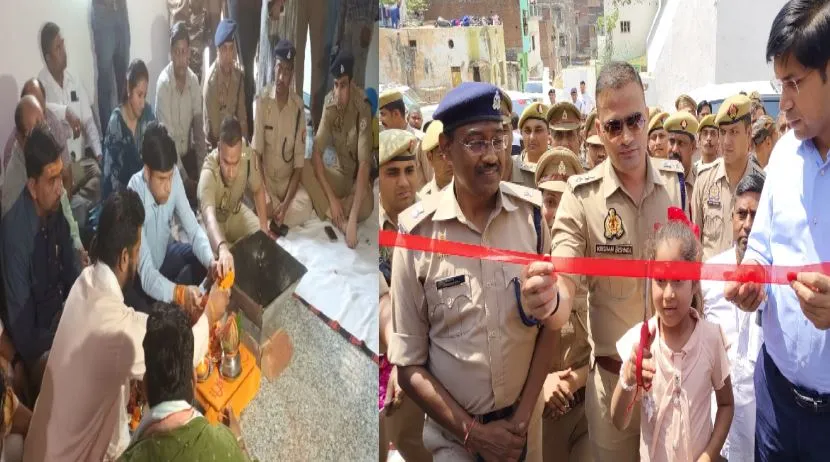 संभल: जामा मस्जिद के सामने सत्यव्रत पुलिस चौकी का हुआ भव्य उद्घाटन