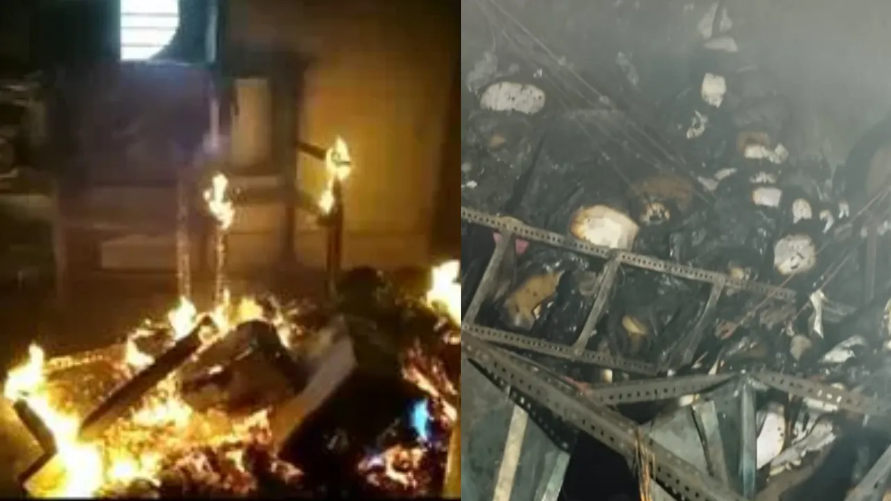 प्रयागराजः शिक्षा निदेशालय में लगी भीषण आग, एडेड विद्यालयों की फाइलें जलकर खाक, देखें वीडियो