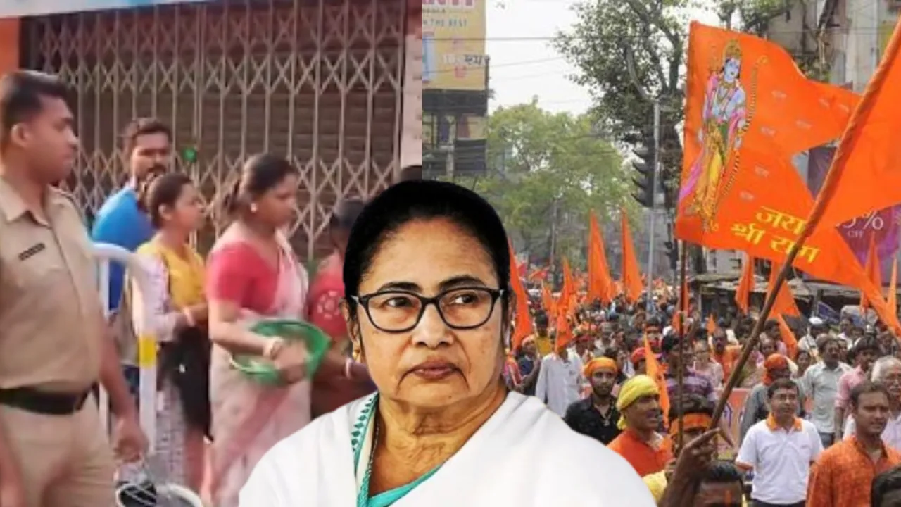 कड़ी सुरक्षा के बीच कोलकाता में निकली रामनवमी की रैली, ममता ने रामनवमी की दीं शुभकामनाएं, लोगों से शांति बनाए रखने की अपील की 