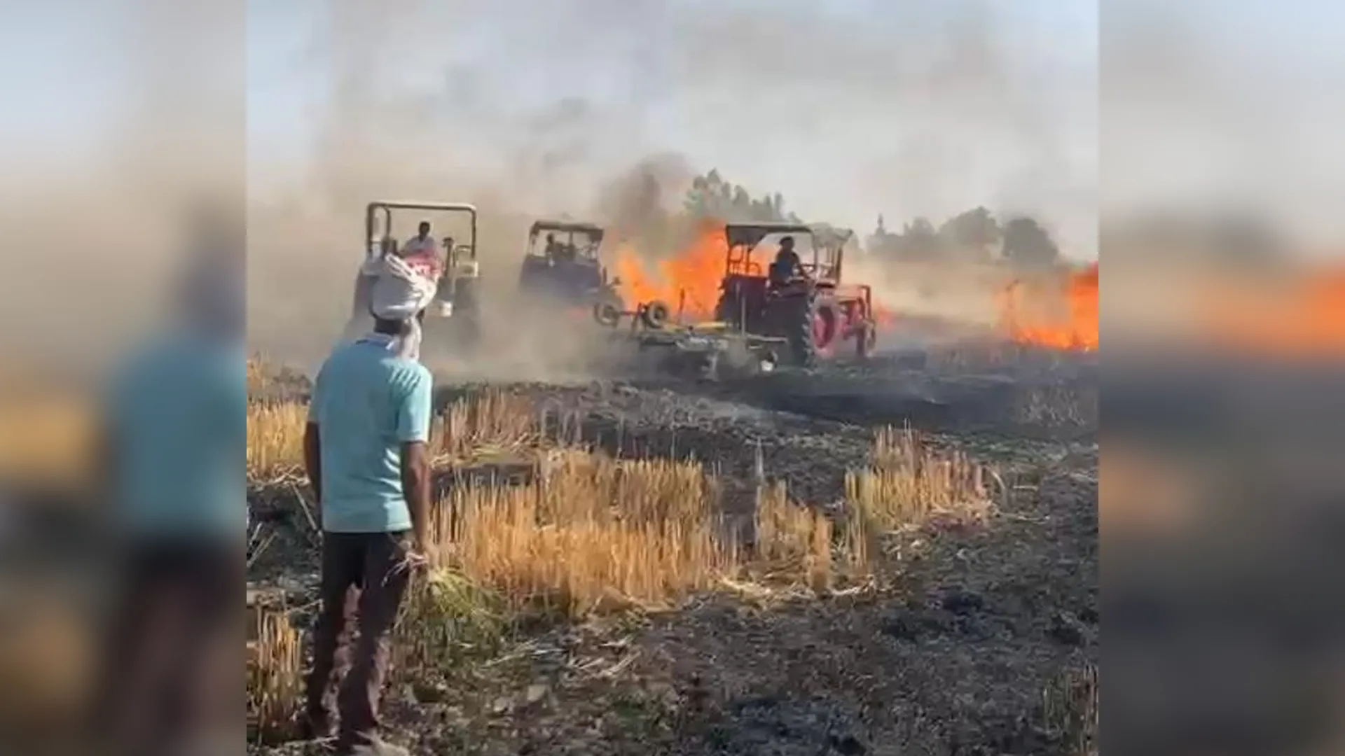 शाहजहांपुर : बीड़ी से लगी आग में स्वाहा हो गए किसानों के तीन एकड़ गेहूं