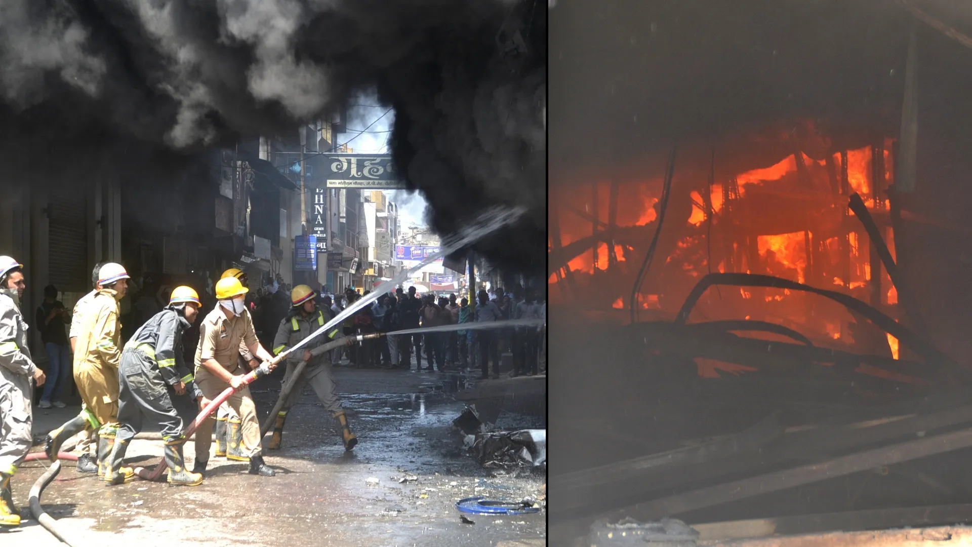 पीलीभीत: रिलैक्सो शोरुम भीषण आग से राख, बरेली से आईं दमकल की गाड़ियां तो पांच घंटे बाद पाया काबू