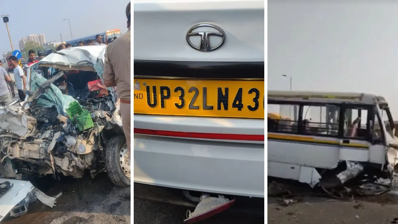 कानपुर में बस की कार से टक्कर...तीन की मौत: हादसे के बाद मची चीख-पुकार, CM Yogi ने शोक जताया
