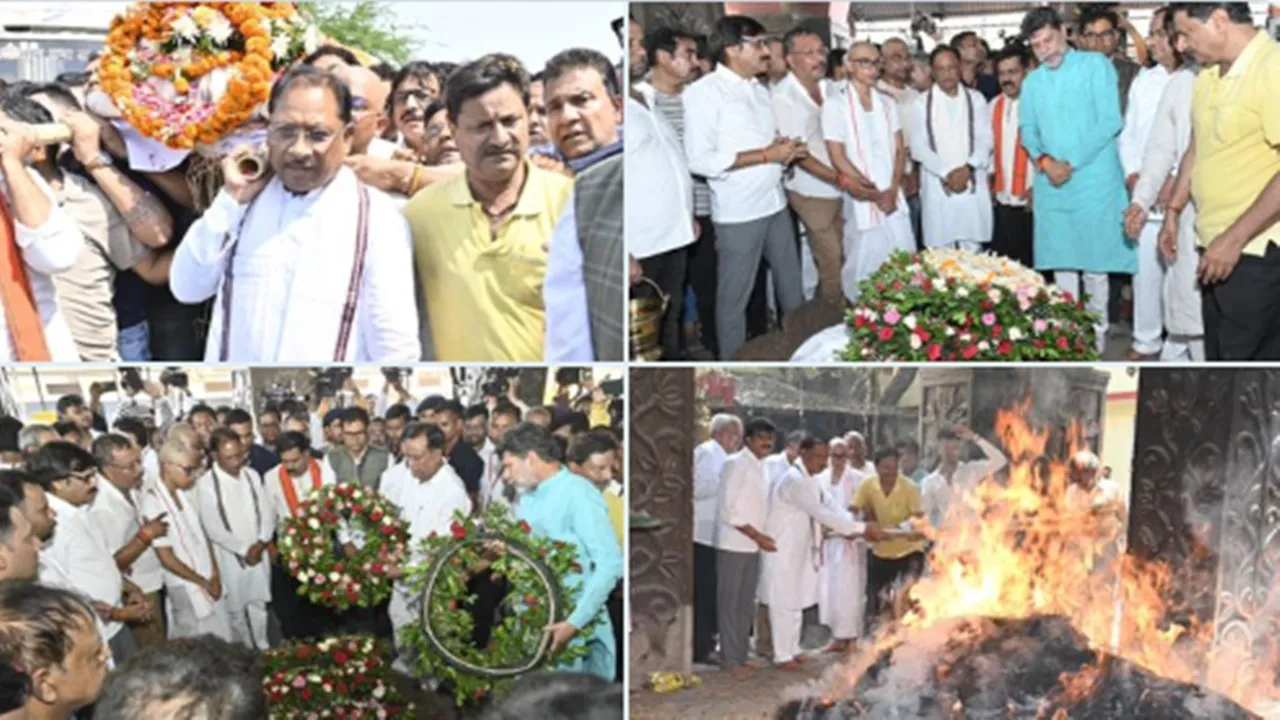 पहलगाम आतंकी हमले में मारे गए दिनेश मिरानिया के अंतिम संस्कार में शामिल हुये सीएम साय, परिवार को बंधाया ढांढस