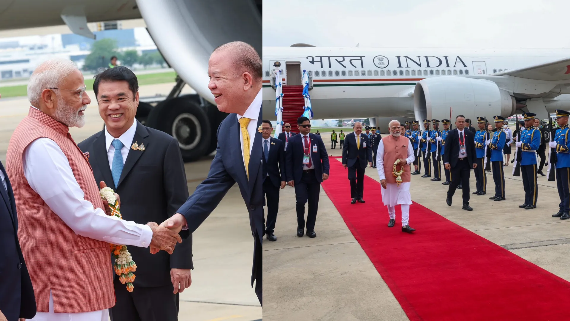 थाईलैंड पहुंचे PM मोदी, डॉन मुआंग हवाई अड्डे पर भव्य स्वागत