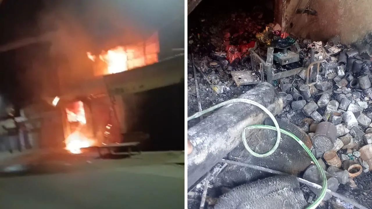 फर्रुखाबाद में हार्डवेयर पेंटस की दुकान में लगी आग, लाखों का नुकसान; पीड़ित बोला- जनप्रतिनिधि से लेकर प्रशासन के अधिकारी ने नहीं ली सुध