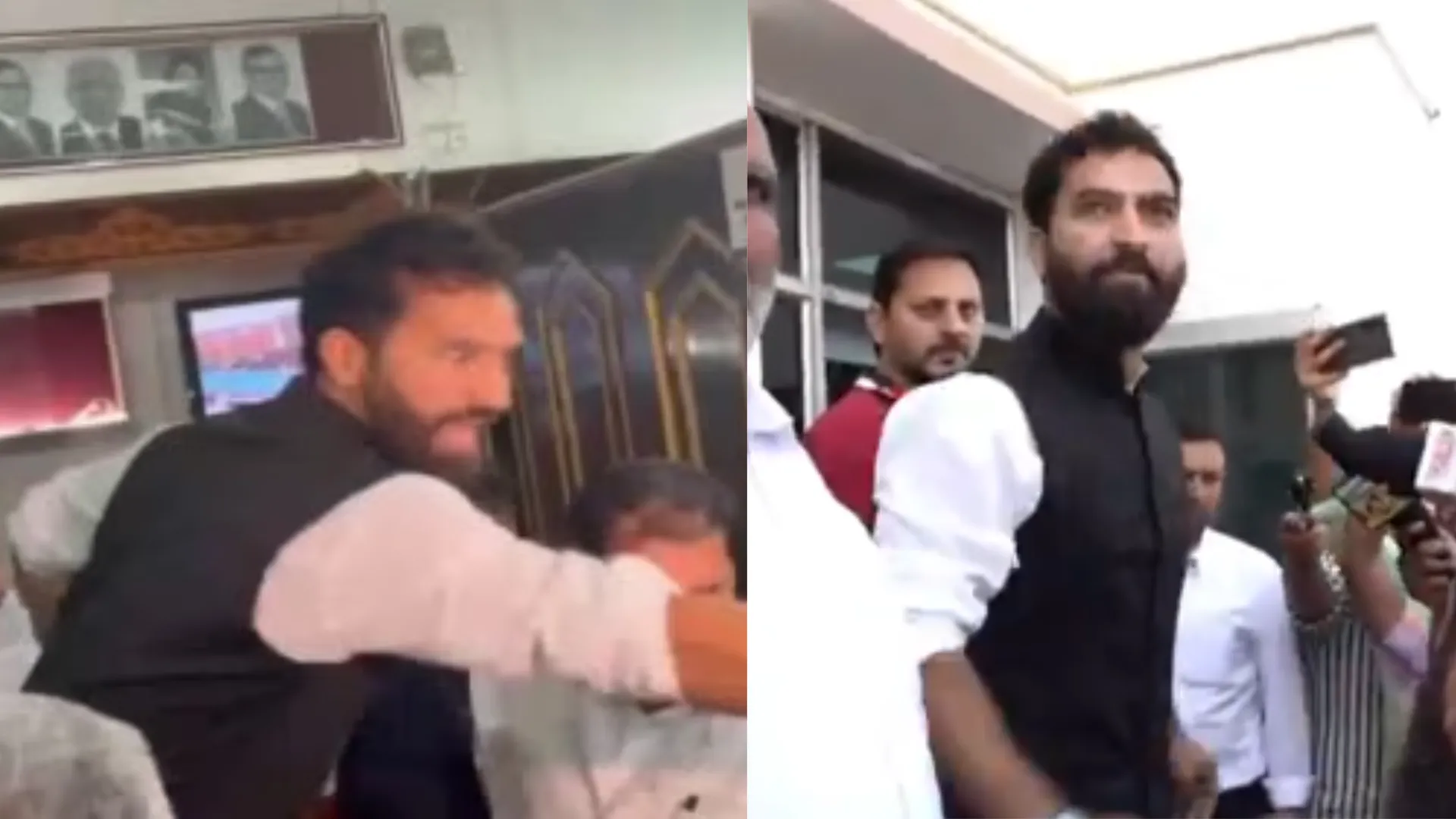 जम्मू कश्मीर विधानसभा के बाहर भारी बवाल, आपस में भिड़े आप विधायक मेहराज मालिक और बीजेपी विधायक 