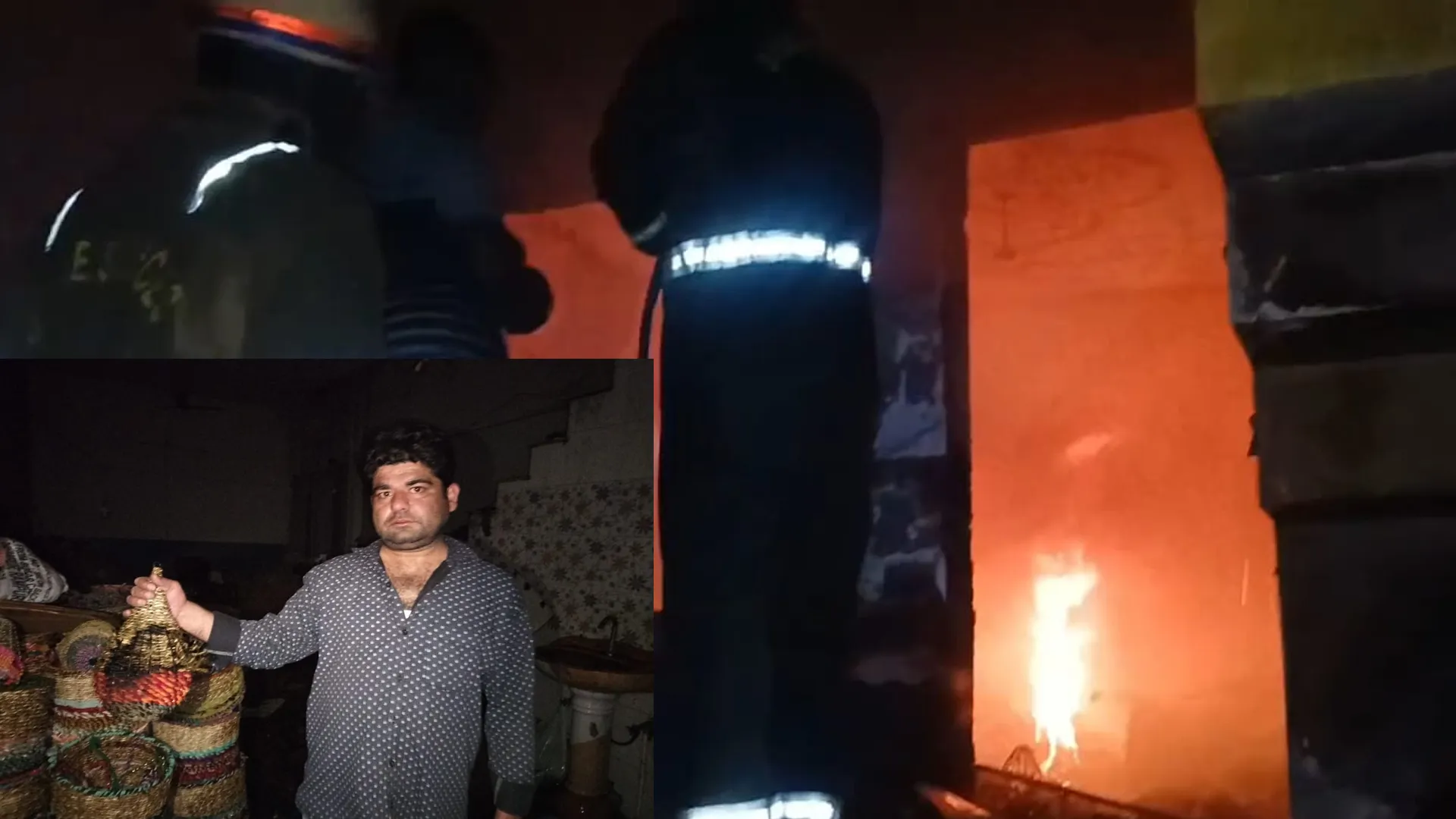 मुरादाबाद: मेटल क्राफ्ट गोदाम में भीषण आग...25 लाख कीमत का माल जलकर राख