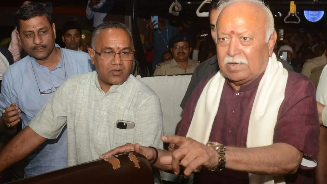 मोहन भागवत कानपुर पहुंचे, कल केशव भवन का करेंगे उद्घाटन, देंगे उद्बोधन 