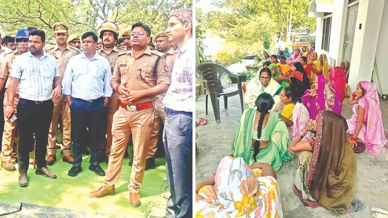 Kanpur: डीएम-एसपी से वार्ता के बाद तीनों शवों का हुआ अंतिम संस्कार, कई जिलों का फोर्स तैनात, पूरा गांव छावनी में तब्दील
