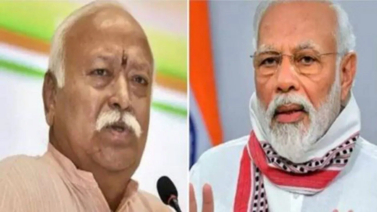 हाईलेवल मीटिंग के बाद PM मोदी से RSS चीफ मोहन भागवत ने की मुलाकात