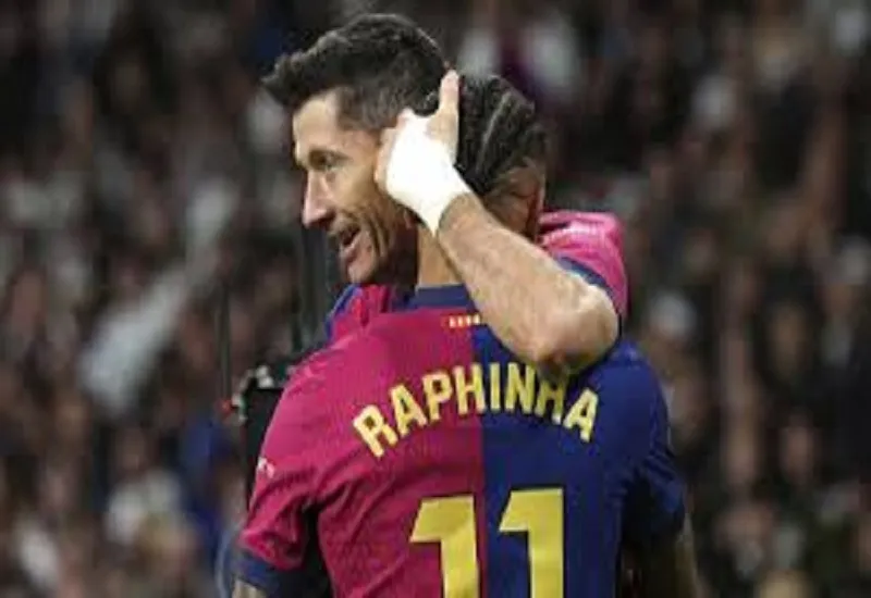 UEFA Champions League : रफिन्हा और रॉबर्ट लेवांडोव्स्की ने दिलाई बार्सिलोना को बड़ी जीत, पीएसजी भी जीता 