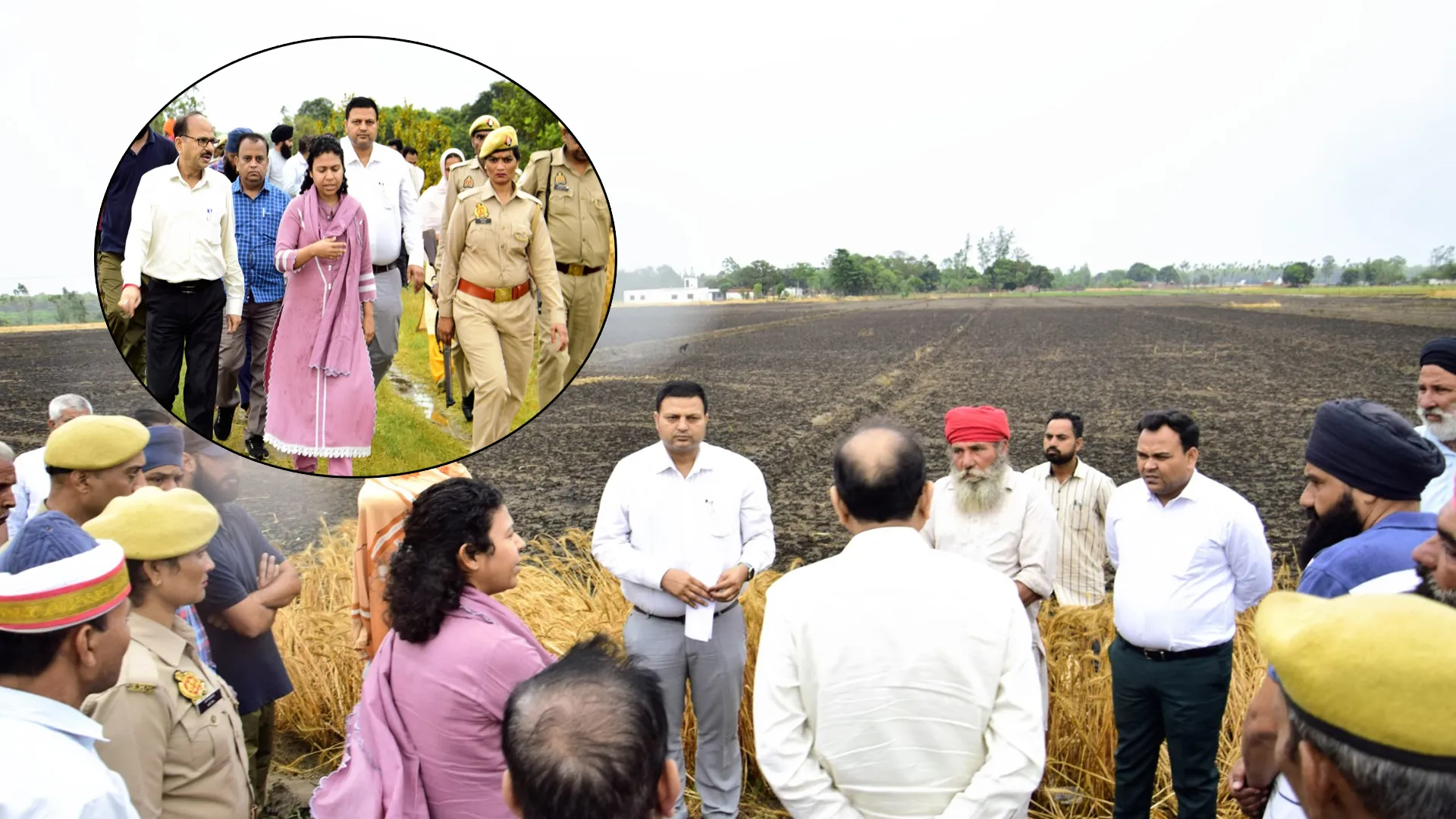 लखीमपुर खीरी: अग्निकांड पीड़ितों से मिलीं डीएम...आंधी-बारिश से बर्बाद फसलों का लिया जायजा