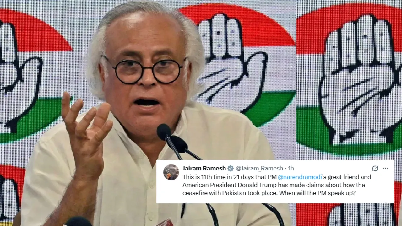 कांग्रेस का PM मोदी से सवाल: ‘‘डोनाल्ड भाई’’ ने 11वीं बार किया संघर्षविराम का दावा, आप कब देंगे जवाब