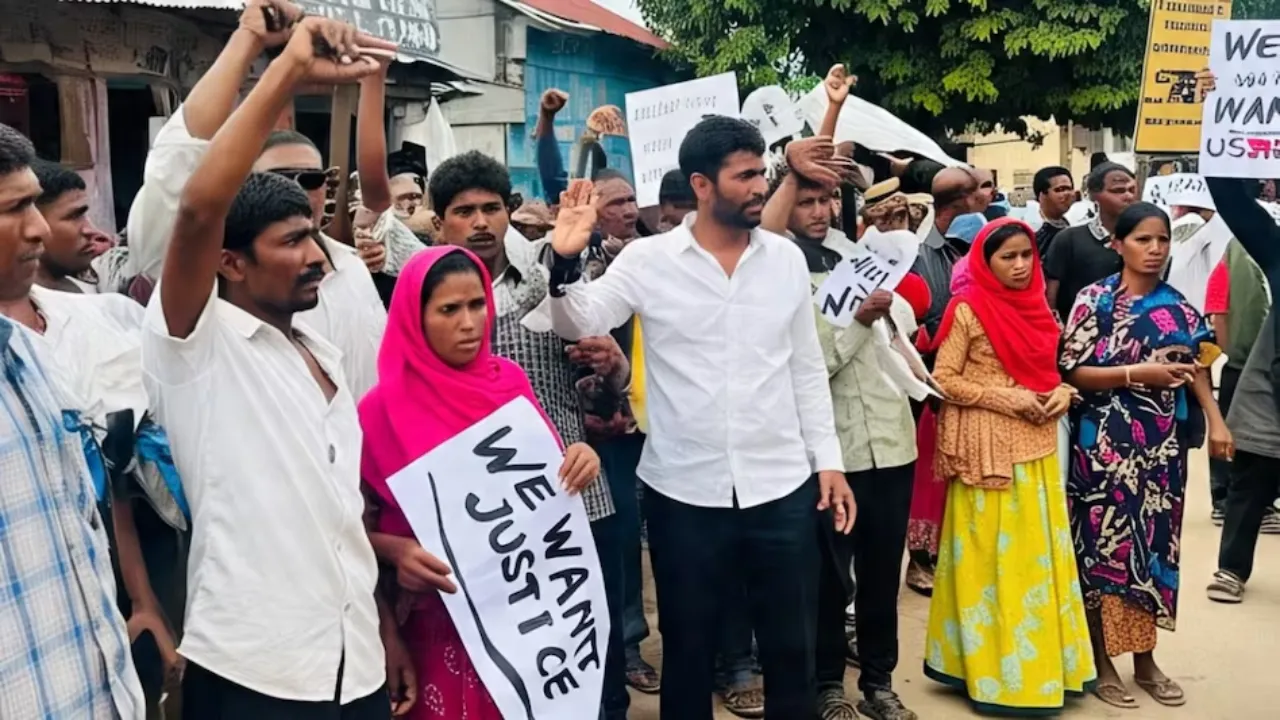बहराइचः अराजक तत्वों ने खंडित की मंदिर में रखी प्रतिमा, भड़का जनाक्रोश
