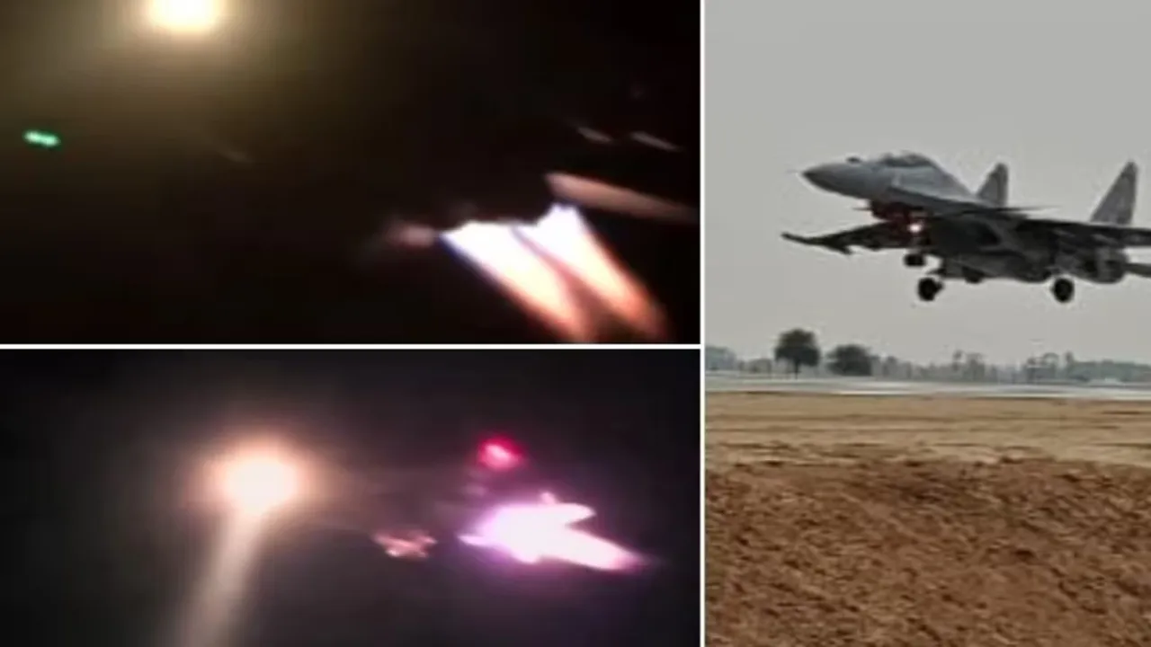 देश में पहली बार गंगा एक्सप्रेसवे पर रात में भी लड़ाकू विमानों ने किया युद्धाभ्यास, राफेल-सुखोई व जगुआर की नाइट लैंडिंग